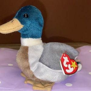 Jake the Drake with rare tag errors Ty Beanie Babies Baby Duck